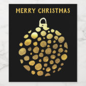 Étiquette Pour Bouteilles De Vin Gold bauble (Étiquettes simples)