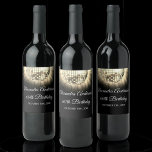 Étiquette Pour Bouteilles De Vin Gold Black 60th Birthday Party 70's Disco Ball<br><div class="desc">Ajoutez une touche d'élégance et une touche de nostalgie à votre bouteille de vin célèbre avec notre Étiquette de bouteilles de vin Disco Ball Black 60th Birthday Party 70's. Ce étiquette est le moyen parfait pour faire ressortir votre bouteille et insuffler une ambiance vintage "les années 70" dans votre occasion...</div>
