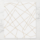 Étiquette Pour Bouteilles De Vin Gold Geometric Strokes Abstract (Étiquettes simples)
