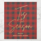 Étiquette Pour Bouteilles De Vin Gold Tis (Étiquettes simples)