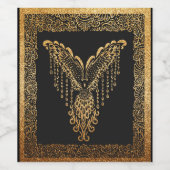 Étiquette Pour Bouteilles De Vin Golden Phoenix Elégance (Étiquettes simples)