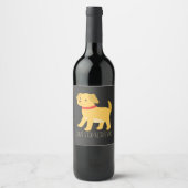 Étiquette Pour Bouteilles De Vin Golden Retrievers - N'arrêtez pas Retrievin' (Devant)