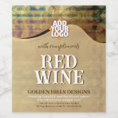 Étiquette Pour Bouteilles De Vin Golden Rolling Hills (Étiquettes simples)