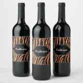 Étiquette Pour Bouteilles De Vin Golden Zebra (Bouteilles)