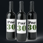 Étiquette Pour Bouteilles De Vin Golf 30th Birthday Par fête avec numéro<br><div class="desc">Golf 30th Birthday Par tee party avec numéro Vin Étiquette</div>