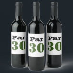 Étiquette Pour Bouteilles De Vin Golf 30th Birthday Par fête avec numéro<br><div class="desc">Golf 30th Birthday Par tee party avec numéro Vin Étiquette</div>