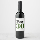 Étiquette Pour Bouteilles De Vin Golf 30th Birthday Par fête avec numéro (Devant)