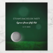 Étiquette Pour Bouteilles De Vin Golf Bachelor partie golf golf terrain de golf (Étiquettes simples)