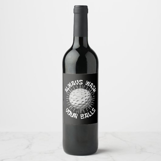 Étiquette Pour Bouteilles De Vin Golf drôle (Devant)