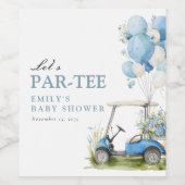 Étiquette Pour Bouteilles De Vin Golf Let's Par-tee Boy Baby Shower (Étiquettes simples)