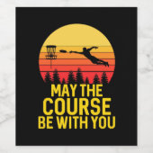 Étiquette Pour Bouteilles De Vin Golf sur disque avec vous (Étiquettes simples)