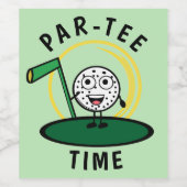 Étiquette Pour Bouteilles De Vin Golfers Par-Tee Time (Étiquettes simples)
