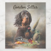 Étiquette Pour Bouteilles De Vin Gordon Setter (Étiquettes simples)