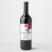 Étiquette Pour Bouteilles De Vin Goth Mariage Wine Crimson Roses (Devant)