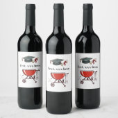 Étiquette Pour Bouteilles De Vin Graduation BBQ, Grand party (Bouteilles)