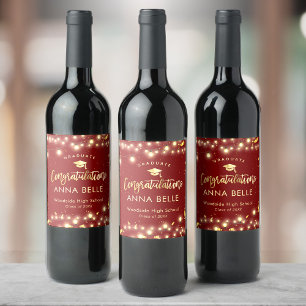 Étiquette Pour Bouteilles De Vin Graduation personnalisée Classe personnalisée de 2