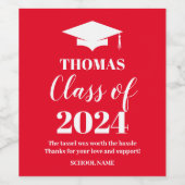 Étiquette Pour Bouteilles De Vin Graduation red wine label (Étiquettes simples)