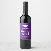 Étiquette Pour Bouteilles De Vin Graduation wine label (Devant)
