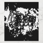 Étiquette Pour Bouteilles De Vin Graffiti Creep (Étiquettes simples)