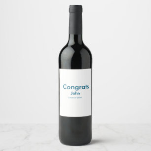 Étiquette Pour Bouteilles De Vin grand garçon ajouter nom félicitations date année 