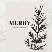 Étiquette Pour Bouteilles De Vin Grand Joyeux & Feuilles (Étiquettes simples)