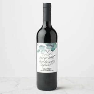 Étiquette Pour Bouteilles De Vin Grand-parents Encore Faire-part de grossesse Nouve