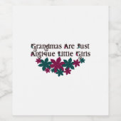 Étiquette Pour Bouteilles De Vin Grandmas (Étiquettes simples)