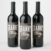 Étiquette Pour Bouteilles De Vin Granny Strong (Bouteilles)