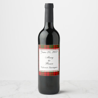 Étiquette Pour Bouteilles De Vin Grant Scottish Mariage Étiquette de vin