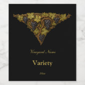 Étiquette Pour Bouteilles De Vin Grapevine (Étiquettes simples)