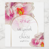 Étiquette Pour Bouteilles De Vin Gras moderne Scarlet Peony (Étiquettes simples)