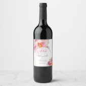 Étiquette Pour Bouteilles De Vin Gras moderne Scarlet Peony (Devant)