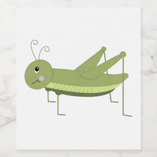 Étiquette Pour Bouteilles De Vin Grasshopper vert (Étiquettes simples)