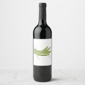 Étiquette Pour Bouteilles De Vin Grasshopper vert (Devant)