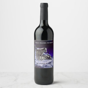 Étiquette Pour Bouteilles De Vin Gray Wolves