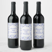 Étiquette Pour Bouteilles De Vin Grèce Bleu et Blanc (Bouteilles)