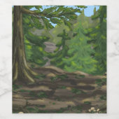 Étiquette Pour Bouteilles De Vin Green Woods (Étiquettes simples)