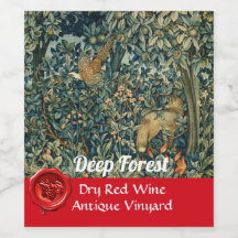 GREENERY, FOREST ANIMALS Pheasant, Fox, Green Flor
