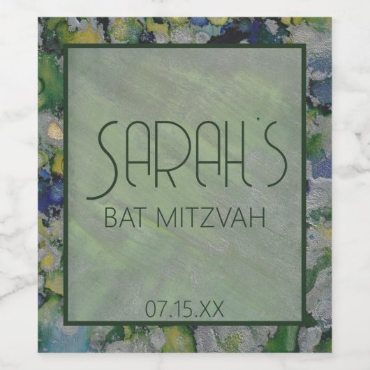 Étiquette Pour Bouteilles De Vin Greens Silvers (Étiquettes simples)