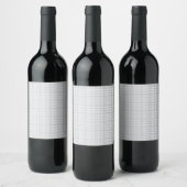 Étiquette Pour Bouteilles De Vin Gris, moderne, simple, cool, lignes de grille tend (Bouteilles)