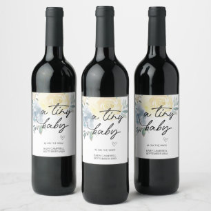 Étiquette Pour Bouteilles De Vin Grossesse Bébé Faire-part Minuscule bébé Maman