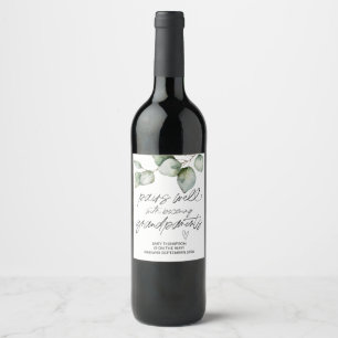Étiquette Pour Bouteilles De Vin Grossesse Faire-part grand-parents