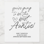 Étiquette Pour Bouteilles De Vin Grossesse Faire-part Nouveau bébé Bientôt W (Étiquettes simples)