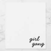 Étiquette Pour Bouteilles De Vin groupe de filles mignon script féministe moderne p (Étiquettes simples)