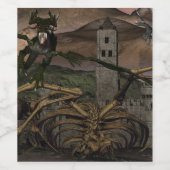 Étiquette Pour Bouteilles De Vin Guerre des dragons (Étiquettes simples)