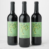 Étiquette Pour Bouteilles De Vin Gui vert pastel (Bouteilles)