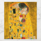 Étiquette Pour Bouteilles De Vin Gustav Klimt Le Baiser (Étiquettes simples)