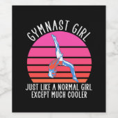 Étiquette Pour Bouteilles De Vin Gymnaste Girl (Étiquettes simples)