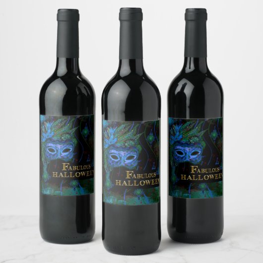 ÉTIQUETTE POUR BOUTEILLES DE VIN HALLOWEEN (Bouteilles)