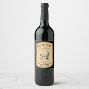 Étiquette Pour Bouteilles De Vin Halloween-Apothecaire Étiquette de vin de poussièr